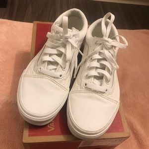 Vans Women Shoes Old Skool Canvas Leather Shoes